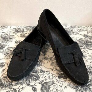 BRUNO MAGLI Sz  9 Suede Slip On with Tassels Loafers Made in Italy